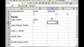 FIND() LEN() LEFT() RIGHT() Functions Extract Text From Cells in Excel Advanced P.1