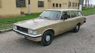 Chevrolet Caravan STD 1980 dourado palha metalico- uma tela em branco