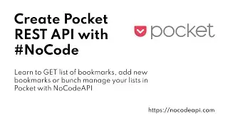 Create Pocket REST API with #NoCode