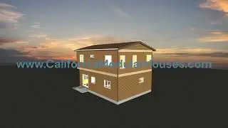 Prefab Modular Two Story Home Rendering Design