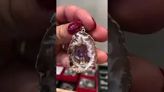 Agate druzy with amethyst ( silver &Gold)✨which one is your favorite #crystals #agate #amethyst