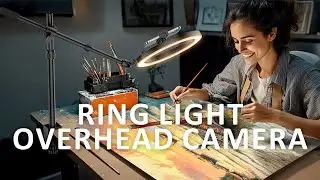 Ring Light Overhead Camera Phone Mount for Desk Tripod - 10