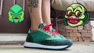 Saucony super7 monster Creature from the black lagoon jazz sneaker on feet review