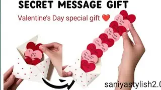 Heart secret massage gift for boyfriend / girlfriend /bestfriend on velentines day ,3 d papa craft 