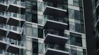 Closeup of a minimalist building free HD stock footage