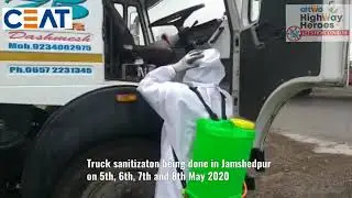 Truck Sanitization Drive - Jamshedpur, JH - May 2020 - CEAT & AITWA Initiative