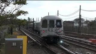 [HD] R46 A Train Wrong Railing out of Howard Beach - JFK + Brake throw