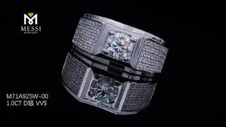 MessiJewelry Men Silver Ring M71A