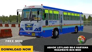 Download Now 😍 // Ashok Leyland Bs-6 Haryana Roadways Bus Mod