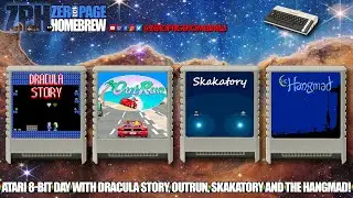 Dracula Story (WIP), Outrun (WIP), Skakatory, The Hangmad (WIP): Atari 8-Bit Homebrew