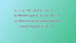 EXERCICE D’ARITHMÉTIQUES  (P G C D)