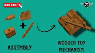 Wooden Toy mechanism mechanism in Solidworks|Assembly|AutoCAD|3D model#akd #tutorial #cad