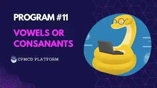 Write a Python Program to check Vowel or Consontant.#python #pythonprogram #cpmcdplatform #vowels