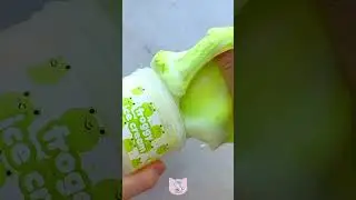 slime asmr 🐸 froggy ice cream diy clay from momo slimes ~