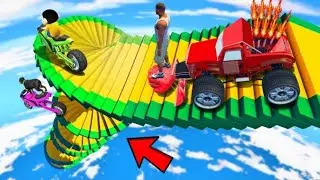 SHINCHAN AND FRANKLIN TRIED THE SPEED BOOSTER STAR MULTIPLE FLOOR ROADS CHALLENGE GTA 5 GAMEPLAY