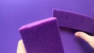 Dry Slice + Ripping! 💜 #drysponge #spongesounds #slicingsounds #dryspongeripping #asmrcommunity 