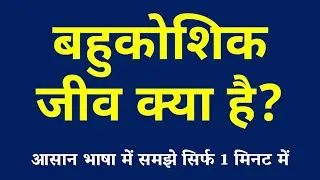 बहुकोशिक जीव क्या है | Multicellular Organism Kya Hai | Bahukoshik Jeev ki Paribhasha