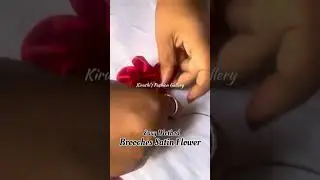 Easy Method Satin Fabric Flower Tutorial / Brooches Flower making /#broochesflower