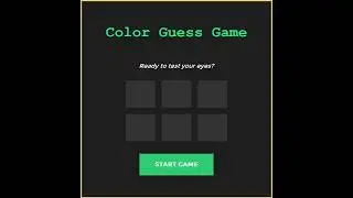Guess a Color Game Using Tkinter