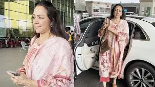 Hema Malini Spotted At Mumbai Airport