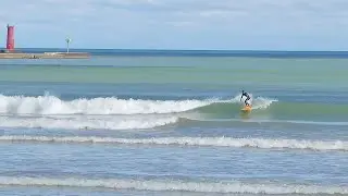 2023.10.20 super fun surf in wisconsin, great lakes surfing