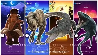 Jurassic world mammoth vs tyrannosaurus rex vs crocodile vs mosasaurus #899