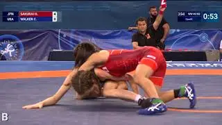 Qual. WW - 40 kg: H. SAKURAI (JPN) df. C. WALKER (USA) by VFA, 6-0