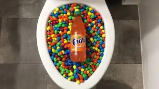 Will it Flush? - M&M's and Orange Soda