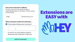 Create extensions like sales@, billing@, support@ with HEY