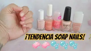 ¡Tendencia Soap Nails! Cinco opciones de esmaltes! Swatches y comparaciones || Lulu B Nails
