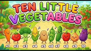 Ten Little Vegetables - Learn Vegetables with Nursery Rhyme For Kids