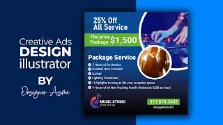 How to Create a Live Music Creative Ads Banner Design by Designer Asma