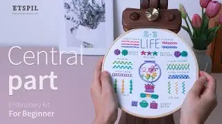 🌼E2853 Пояснительная версия! Весенний дизайн вышивки ‖ Бабочка, тюльпан и полевая трава от ETSPIL