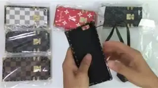 Classic LV Louis Vuitton Checkered Monogram Leather Soft TPU Case Cover + Strap For iPhone
