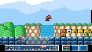 Super Mario Bros 3 All Stars || Level 3-3 Speed Run!