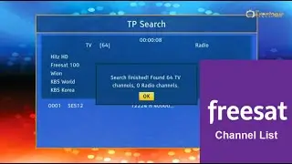 How to Tune/Scan FreeSAT FTA Channels at SES 12 satellite / 95.0&deg;? - Frequency and Channels List