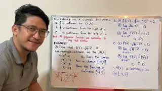 Continuity on a closed interval (Radical Function - Square root)