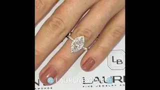 1.20 ct Marquise Diamond Halo Engagement Ring