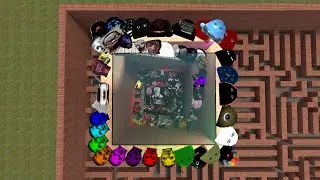 COLORFUL SELENE REAL GHOST OBANGA AND ANGRY MUNCI IN BIG MAZE!!! #GMod #NExtBots