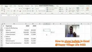 Use Bullet Marks in Excel