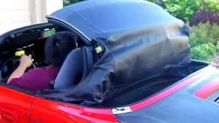 Folding down MR2 Spyder Soft Top