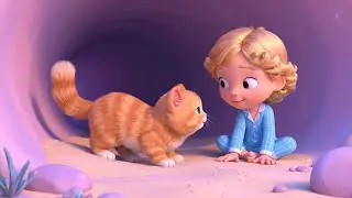 The Curious Sand Cat Found a Tunnel 🐱 | Nursery Rhymes for Kids & Baby Songs