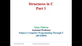 Structures in C Part 1