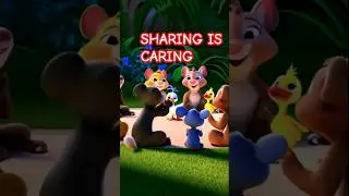 SHARING IS CARING #kidssongs #sharingiscaring #nurseryrhymes #friendshipforkids #singalong #shorts