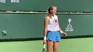 Mirra Andreeva vs Caroline Garcia: Stunning Female Tennis Players in Practice #WTA #IndianWells 117