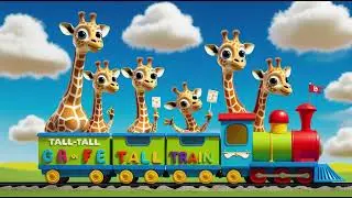 Baby Giraffes on the Tall-Tall Train | Nursery Rhymes & Kids Songs &ndash; Description
