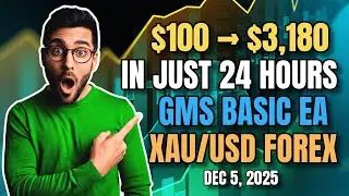 $100 Turned $3,180 in 24 Hours | GMS Basic EA Gold Scalping Strategy (XAUUSD Forex Trading Results)