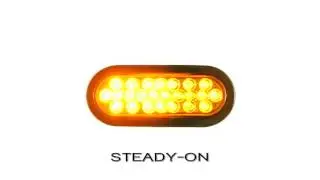 Oval LED Strobe Truck and Trailer Lights 6&rdquo; LED Lights w/ 24 High Flux LEDs - 3-Pin Connector