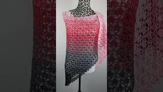 Women's Knitted Shawl or Wrap Color Shadow Rose 🌹 #shawl #gifts #giftsforher #womensfashion #red