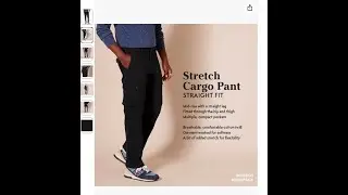 Amazon Essentials Men's Straight-Fit Stretch Cargo Pant (Available in Big & Tall)